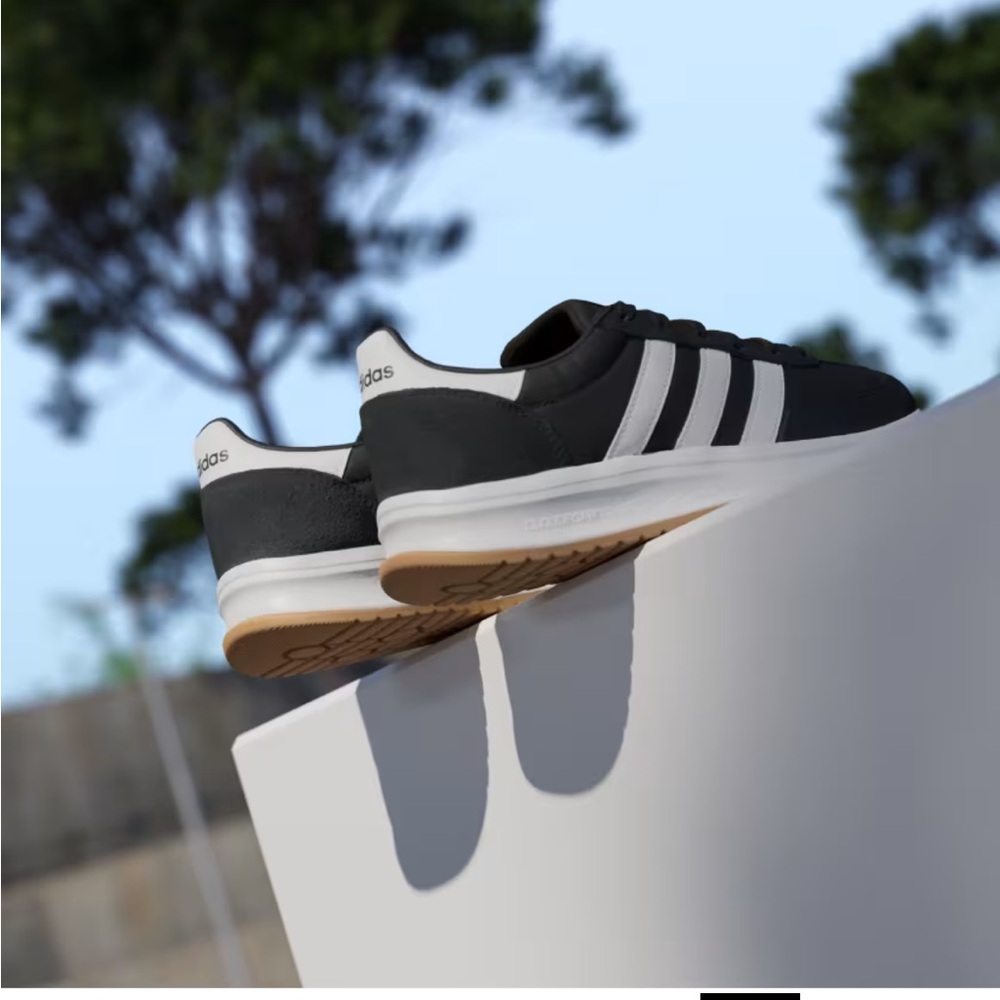 adidas RUN 7OS 2.0 SHOES Core Black / Core White / Core White women size 7 NEW - Picture 4 of 16